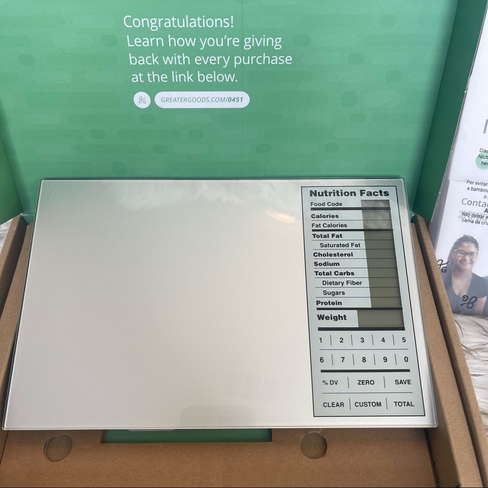 Greater Goods Food Nutrition Food Scale NWT